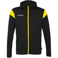 uhlsport Squad 27 Track Trainingsjacke mit Kapuze Kinder schwarz/limonengelb 116