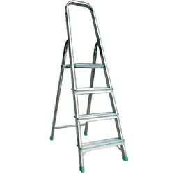 PROREGAL Metal Single Giraffe Einseitige-Aluminium-Bügelleiter | 5 Stufen | 175cm hoch | Leiter, Trittleiter, Stufenleiter, Stehleiter Haushaltsleiter