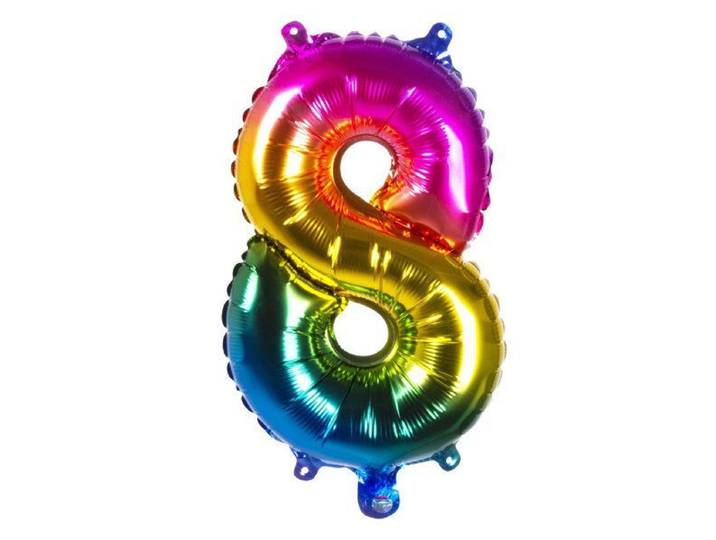 Folieballon 8 - Regenboog - 21988