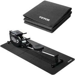 VEVOR Laufbandmatte für Teppichboden Bodenschutzmatte (61 x 173 cm) für Sportgeräte 6 mm dick, Trainingsgerätematte für Ellipsentrainer auf Teppich-Hartholzboden, hochdichter PVC-Bodenschutz