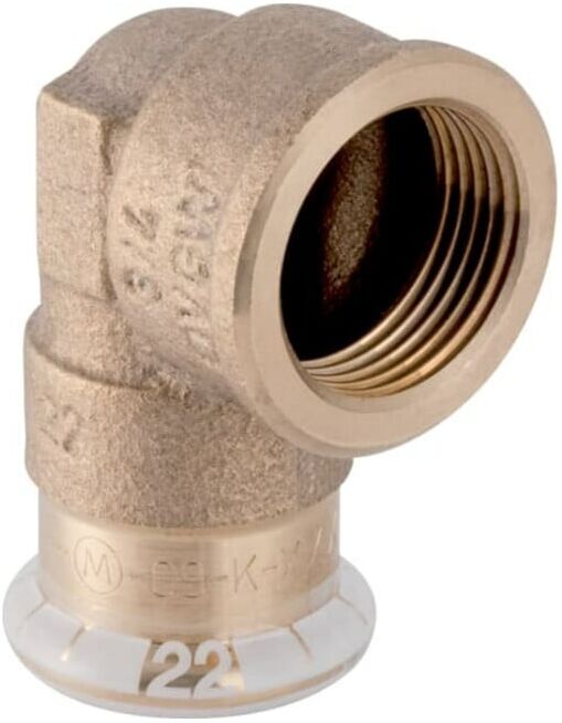Geberit coude de transition Mapress 54mmxRp 2, Cu, 90°, avec filetage femelle, bronze rouge (63866)