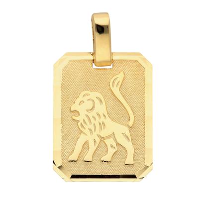 Kettenanhänger ADELIA´S "333 Gold Sternzeichen Anhänger Löwe", gold, Schmuckanhänger, Herren, Löwe, Gold, Kettenanhänger, Goldschmuck für Damen & Herren