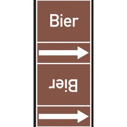 Rohrleitungskennzeichen Bier - 33000x105 mm Folie selbstklebend