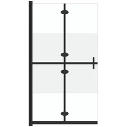 Helloshop26 - Faltbare Duschwand Badewannentrennwand Badezimmeraccessoire Duschkabine Innenausbau ESG-Glas 100 x 190 cm 02_0002168