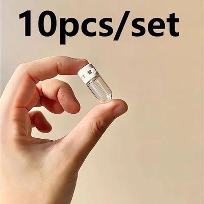 Inspire Select 10Pcs Clear Leak Proof Travel Bottles Flip Top Makeup Remover & Lotion Dispensers glass 0.07 Us Fl Oz