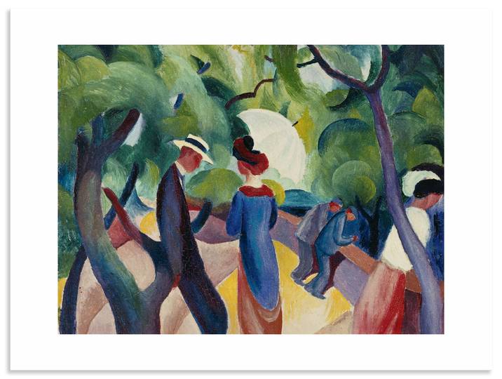 Wandbild ARTLAND Promenade. 1913 , farbe bild(er): bunt, B:40cm H:30cm, Aluminium, Bilder, Wandbild, als Alubild, Leinwandbild, Poster, Wandaufkleber in verschied. Grössen