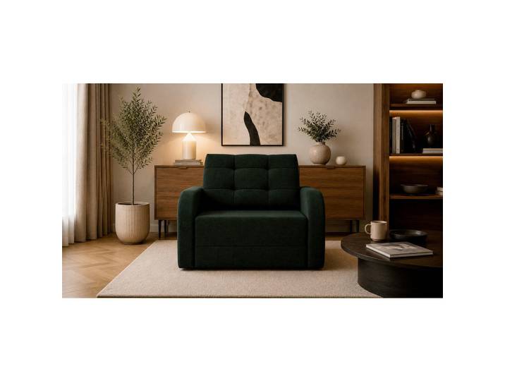 Mid.you Schlafsessel Arizona 80, Dunkelgrau, Kunststoff, 100x90x101 cm, Stoffauswahl, inklusive Armlehnen, Wohnzimmer, Sofas & Couches, Schlafsofas, Schlafsofas mit Bettkasten