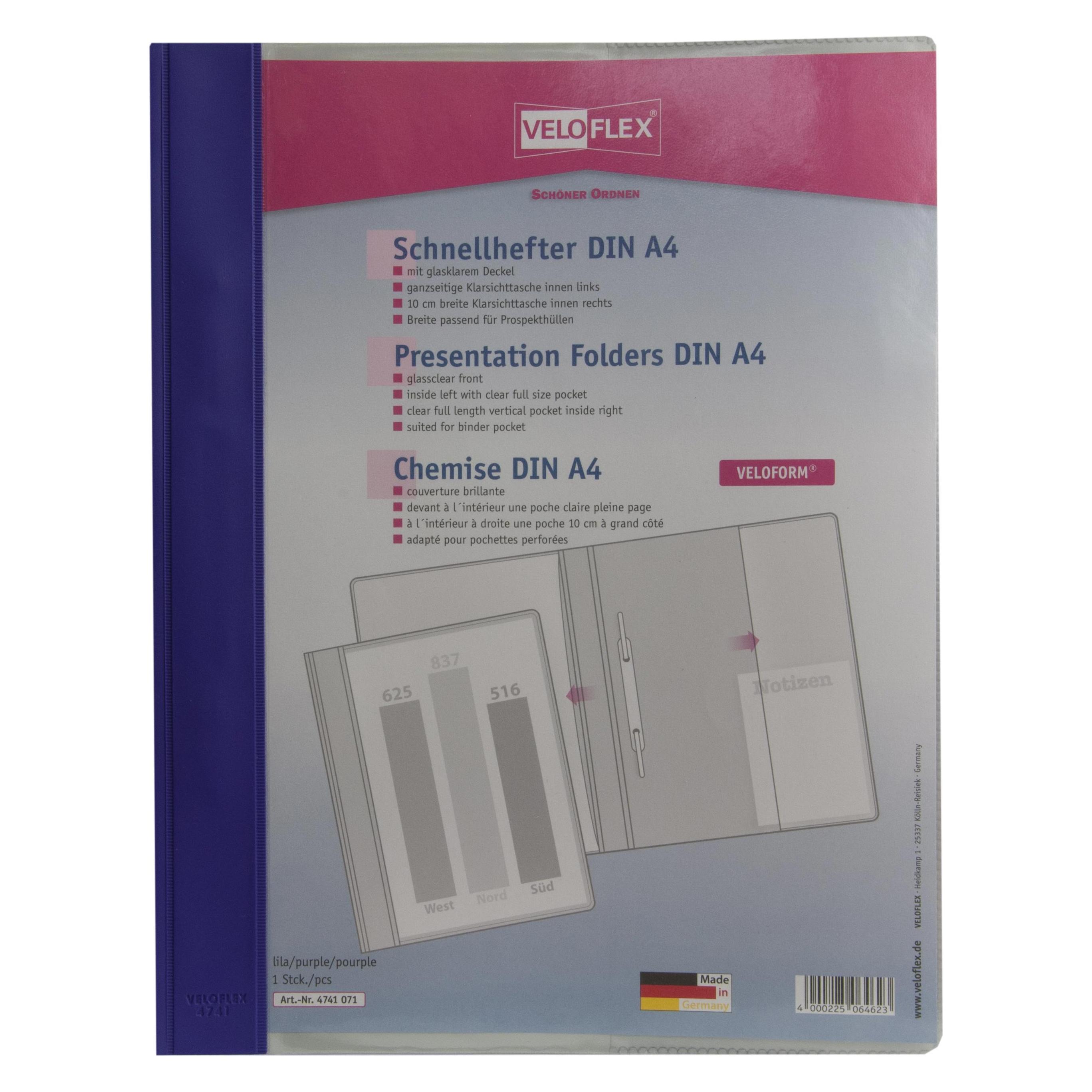 Veloflex Schnellhefter VELOFORM A4 violett (A4) (4741071)