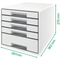 Leitz, Dokumentenablage, WOW CUBE - Schubladenbox (A4)