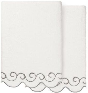 Authentic Hotel and Spa 100% Turkish Cotton SIMPLICITY Scallop Embellished Towel Collection