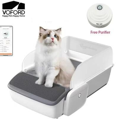 Inspired Finds Automatic Self Cleaning Cat Litter Box With Air Purifier Automatic Self Cleaning Cat Litter Box With Air Purifier