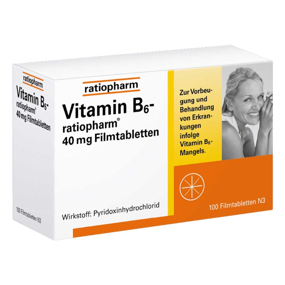 ratiopharm GmbH Vitamin B6 ratiopharm 40 mg Filmtabletten 01586077