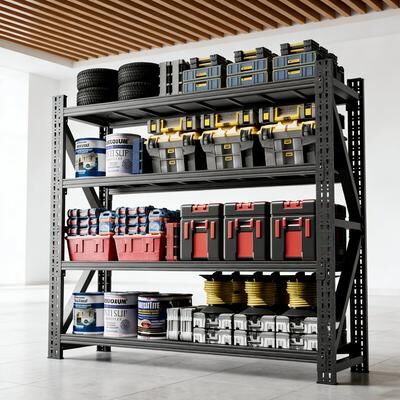 Telepassa Metal Heavy Duty Adjustable Garage Shelves Industrial Storage Unit for Warehouse