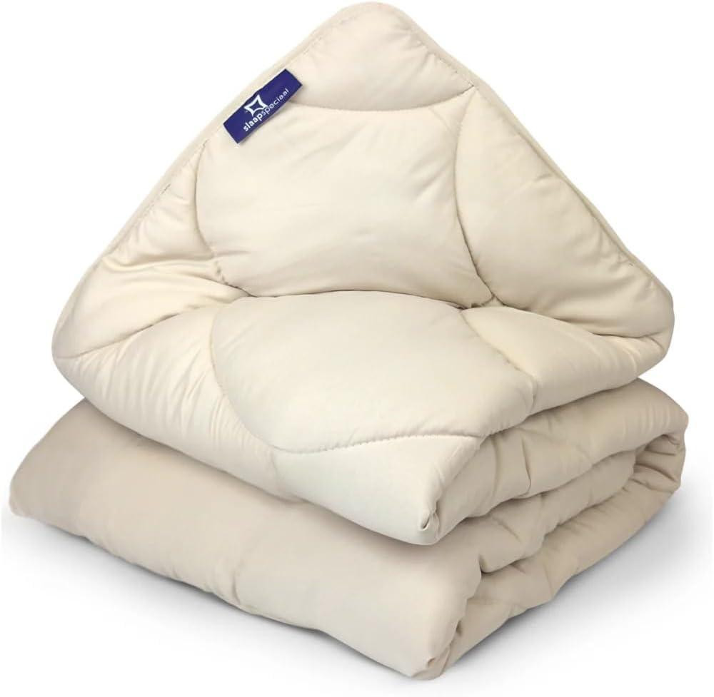 Beige dekbed zonder overtrek van microfibre, warmteklasse 2, 240 x 220 cm