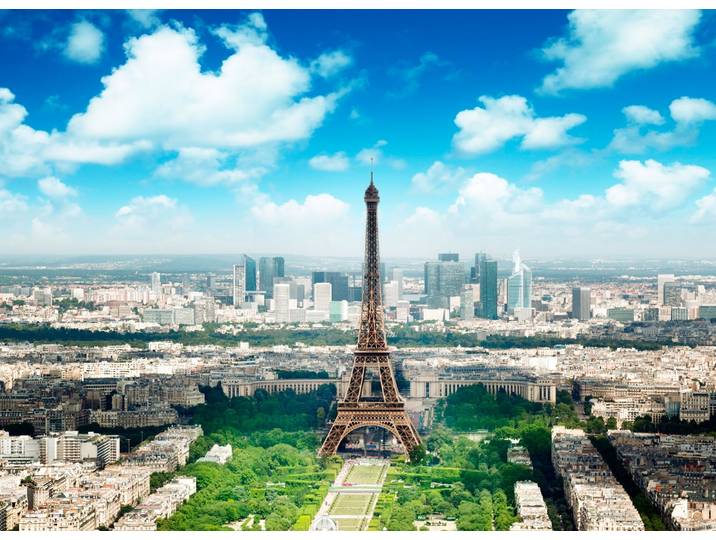 Fototapete PAPERMOON Eiffel Tower , bunt, B:1,5m L:1,11m, Vlies, Tapeten, Fototapete