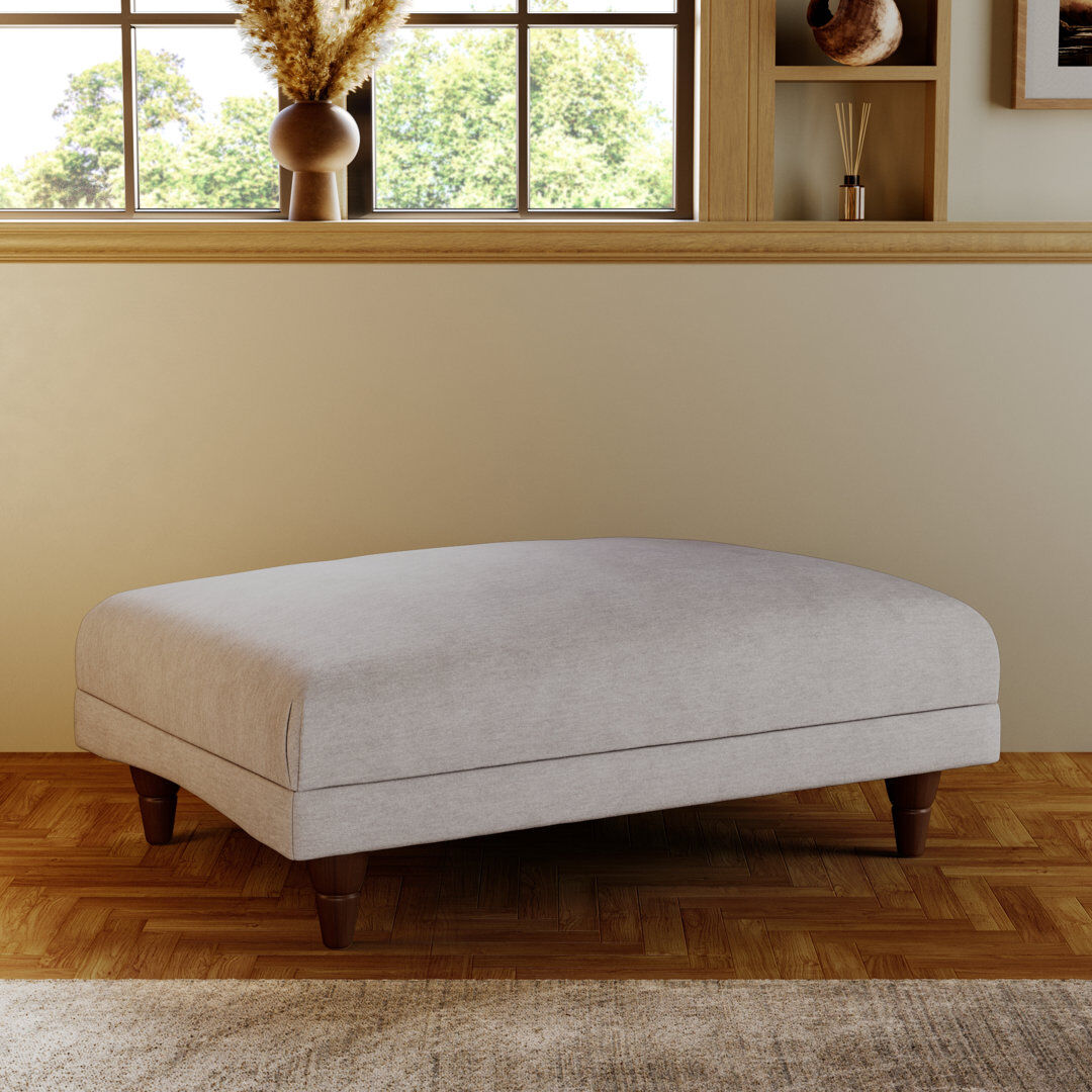 ClassicLiving Adaku Banquette Footstool Burnished Beech/Silver 37.5cm H X 101cm W X 70cm D