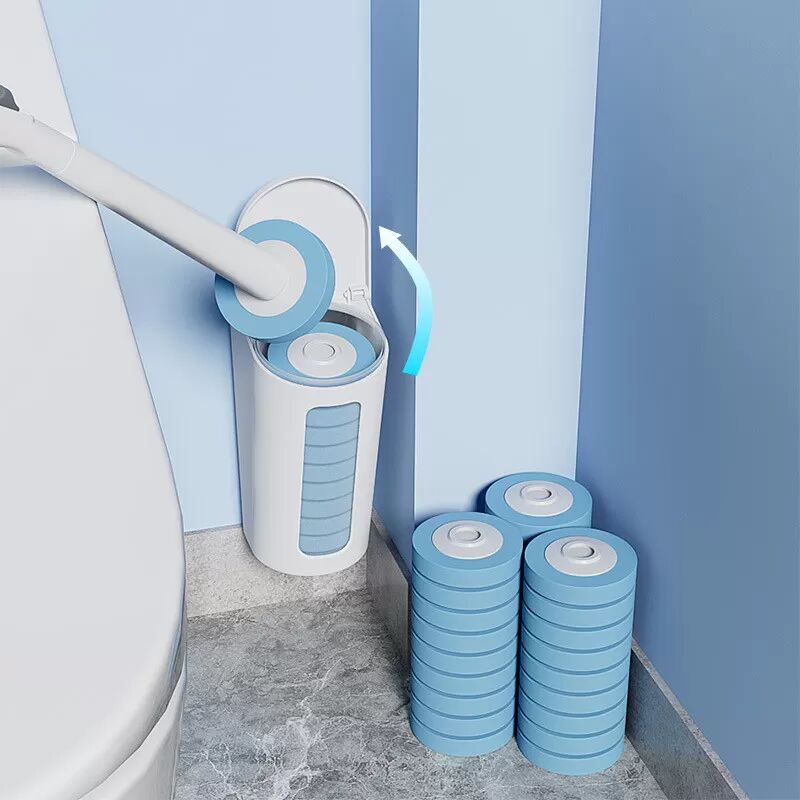 INF Brosse jetable pour cuvette de toilettes avec recharges de baguette de toilette Lemon flavor