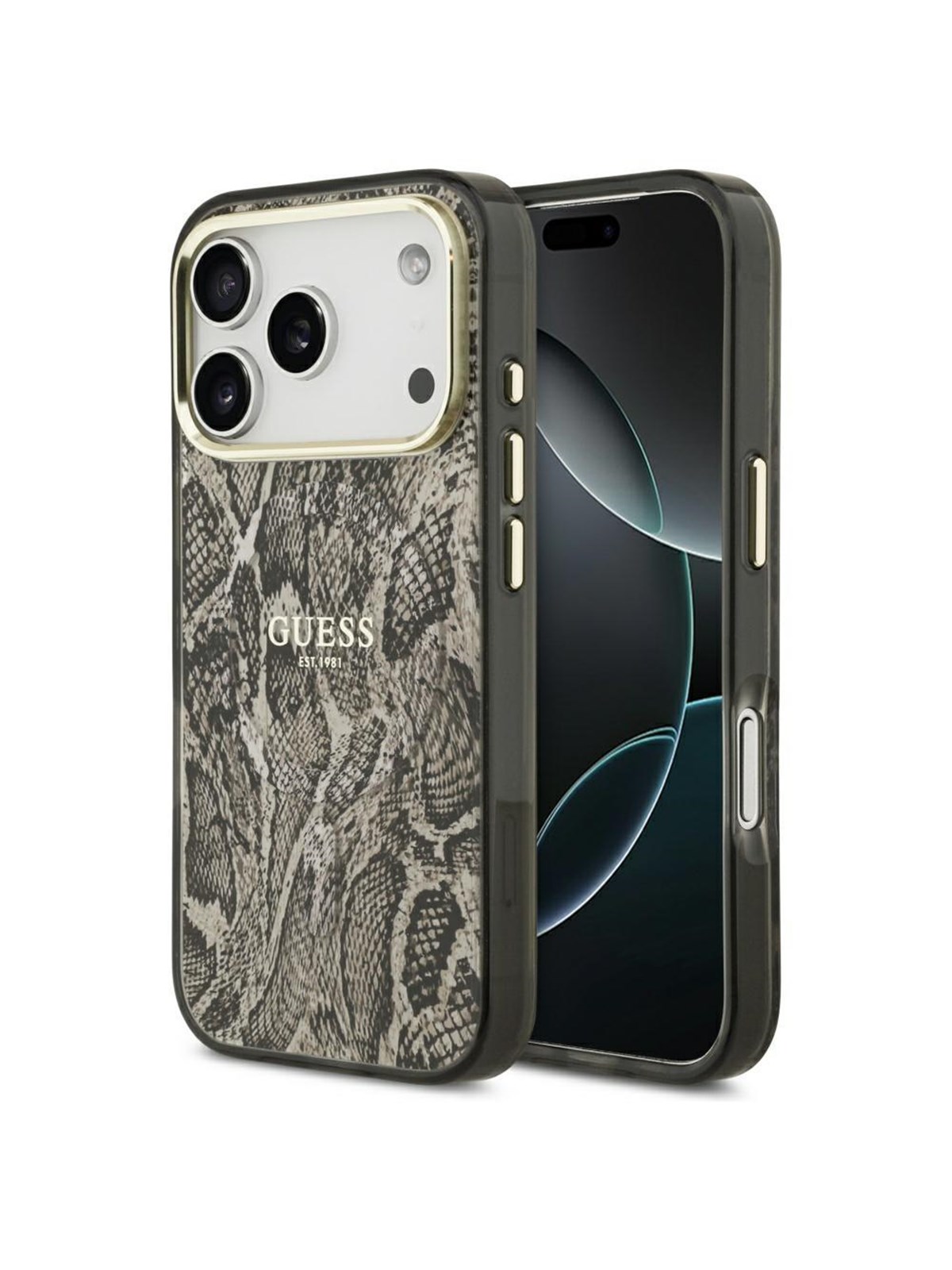 GUESS Python Pattern MagSafe Case for iPhone 17 Pro - Brown