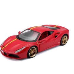 Bburago 18-26563 - Modellauto - Ferrari F488 GTB (rot, Maßstab 1:24)