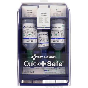 First-Aid-Only Erste-Hilfe-Station QuickSafe Complete, 94-teilig, mit Augenspülungen & Verbandsmaterial