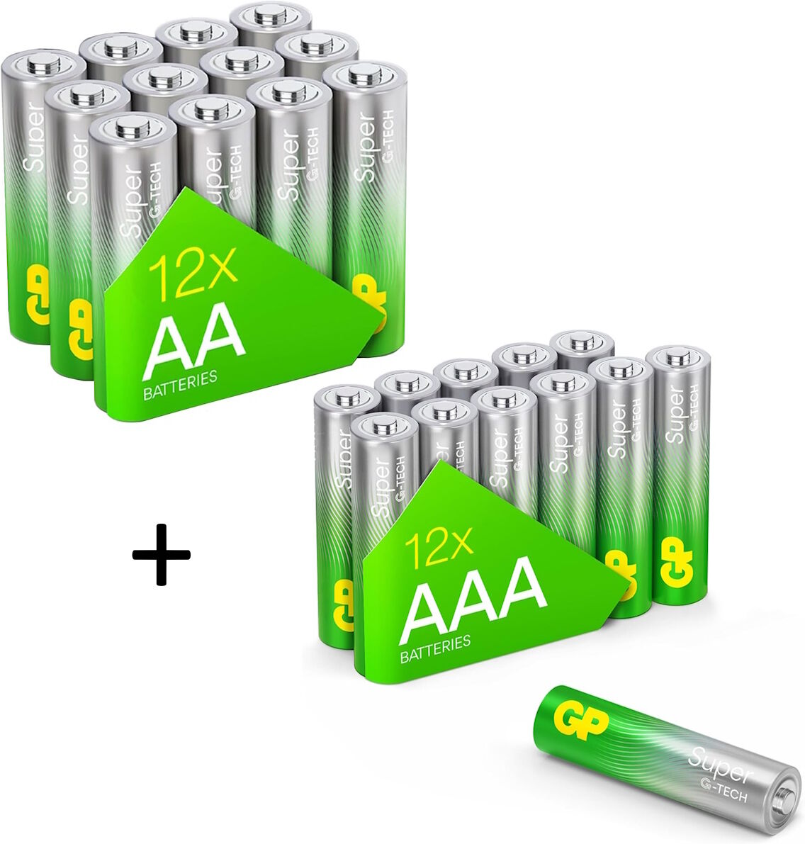 GP Batteries GP Special Offer Pack of 12xAA + 12xAAA Batteries