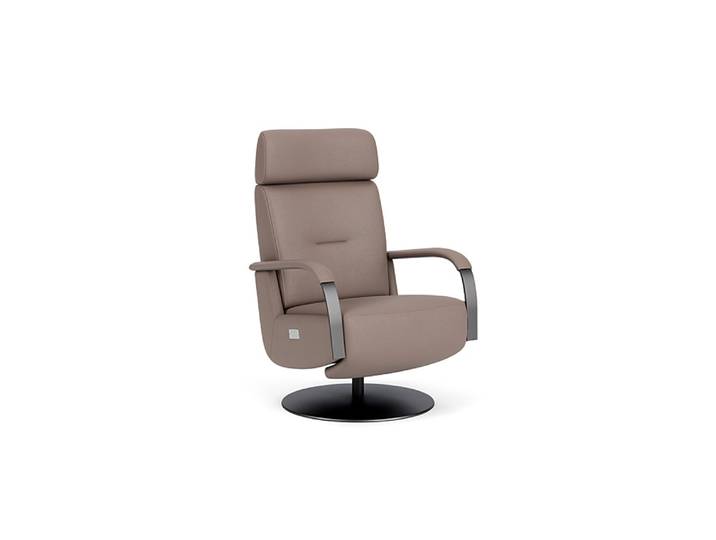 Relaxstoel Volterra - Antraciet - Leer - Prominent