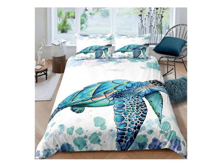 LuxusKollektion Kinderbettwäsche Bettwäsche Schildkröte 135x200 2tlg. 3D-Druck