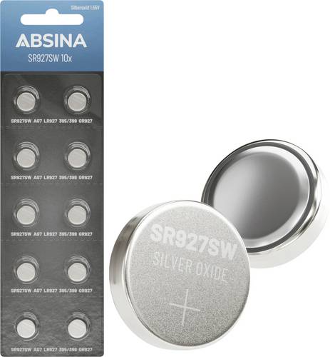 Absina Knopfzelle 395 1.55V 10 St. Silberoxid