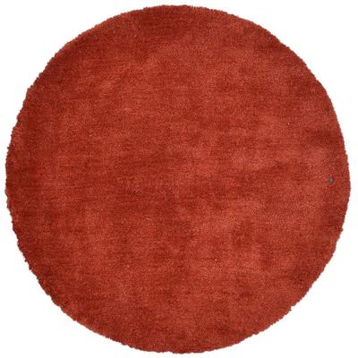 Hochflor-Teppich TOM TAILOR HOME "Shaggy Teppich Cozy", braun (rost), H:25mm Ø:100cm, Polyester, Teppiche