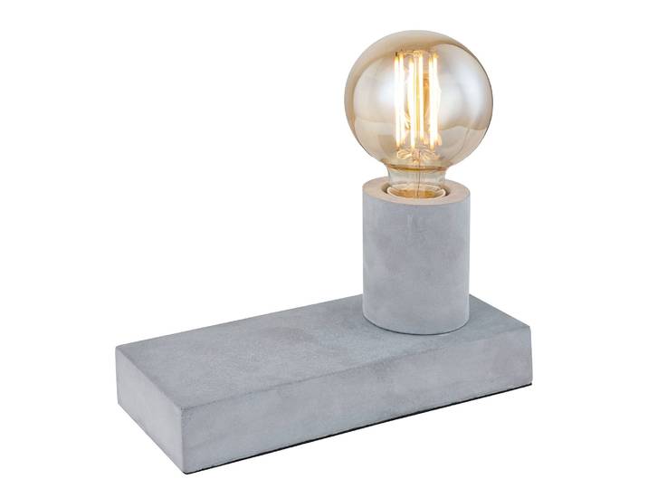 Tischleuchte Linow Ø 10cm Grau/Grau Material: Stein Steinart: Beton LED E27