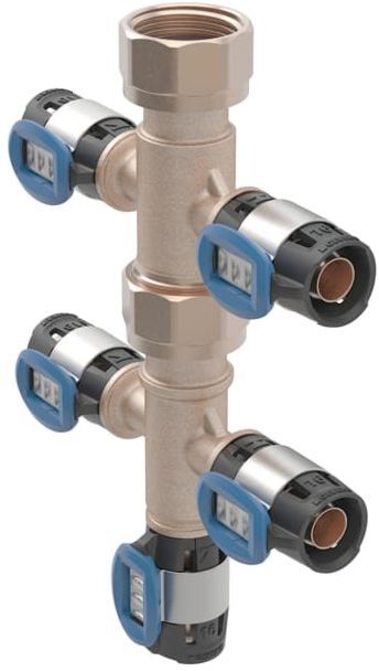 Geberit Verteilerspinne 653435001 mit FlowFit Pressanschlüssen, 5-fach
