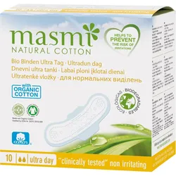 Bio Binden Ultra Tag 100% Bio Baumwolle Masmi 10 ST