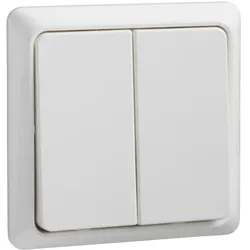 Elso 506354 Zweifachtaster 42V/1A Aufputz flach RENOVIERUNG reinweiß