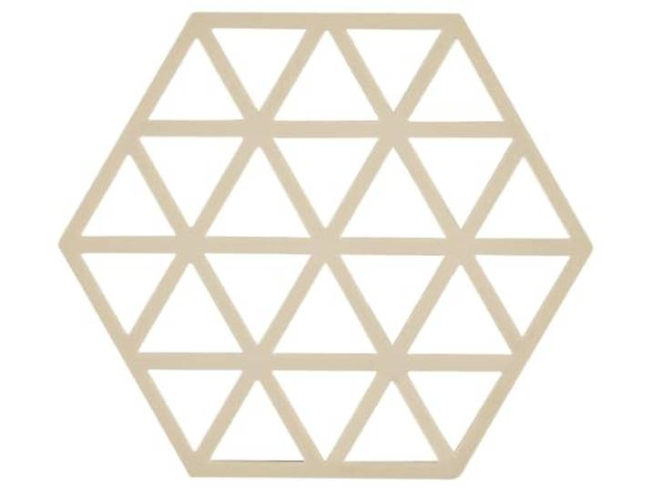 Triangles Silicone Trivet\, Birch