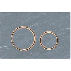 Sigma21 Betätigungsplatte für 2-Mengen-Spülung, Metallfarbe rotgold: rotgold, Mustang-Schiefer