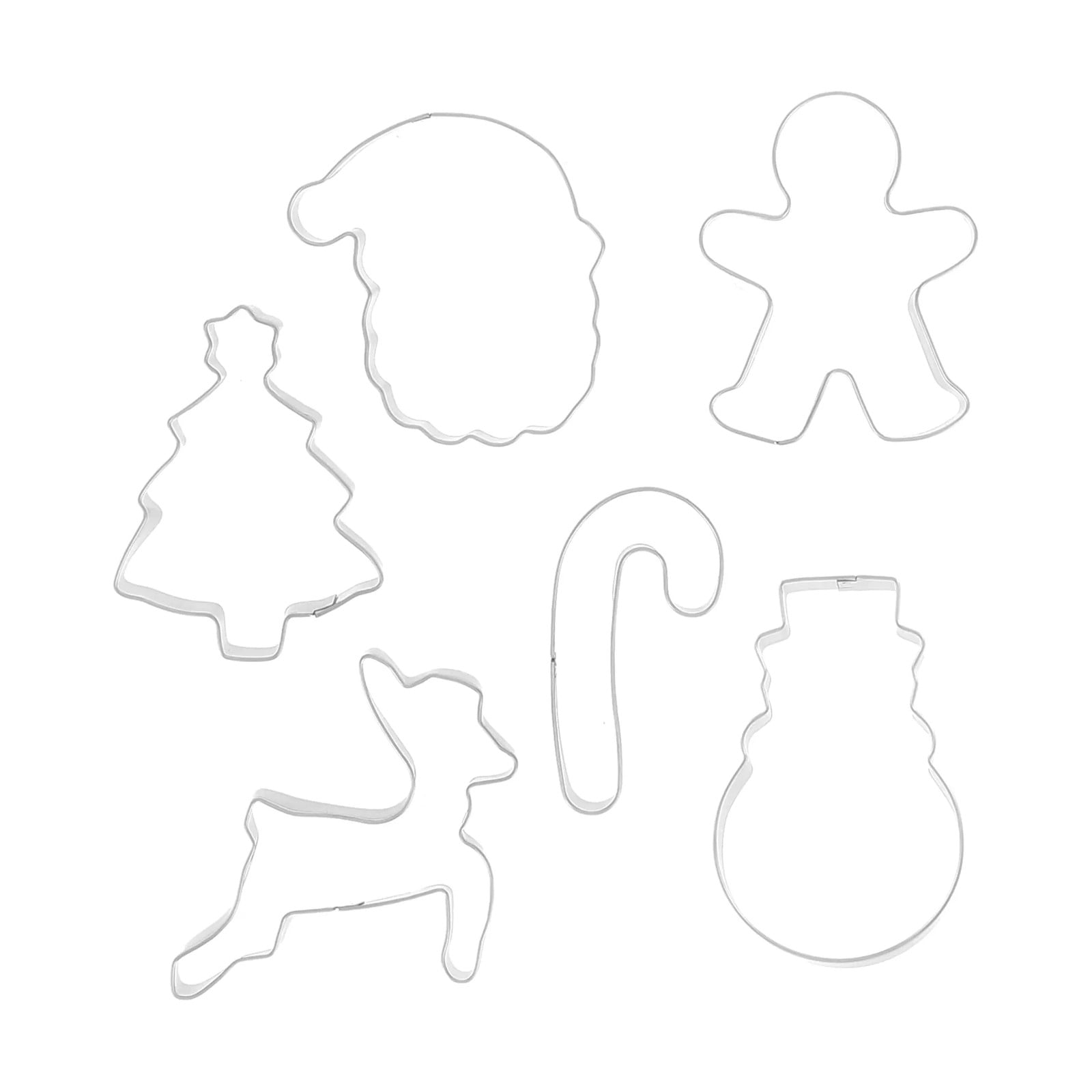Nordwik 6-delige kerst peperkoekvorm van roestvrij staal