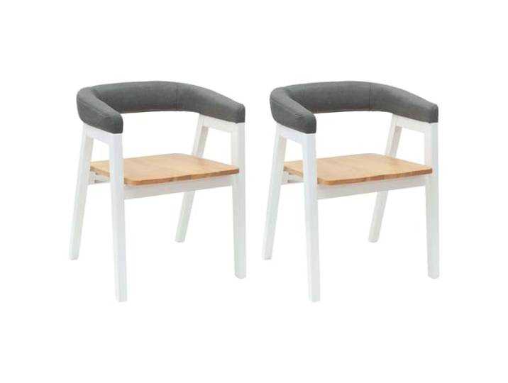 KDVXBCQJH 2er Set Esszimmerstühle mit Armlehne Massivholz Weiß 54x57x73 cm Moderne Küchenstühle aus Gummiholz mit Armlehne für Esszimmer und Wohnzimmer. Belastbar bis 110 kg je Sitzplatz.