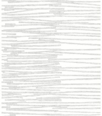 Roommates Nikki Chu White & Grey Burundi Thatch Peel and Stick Wallpaper