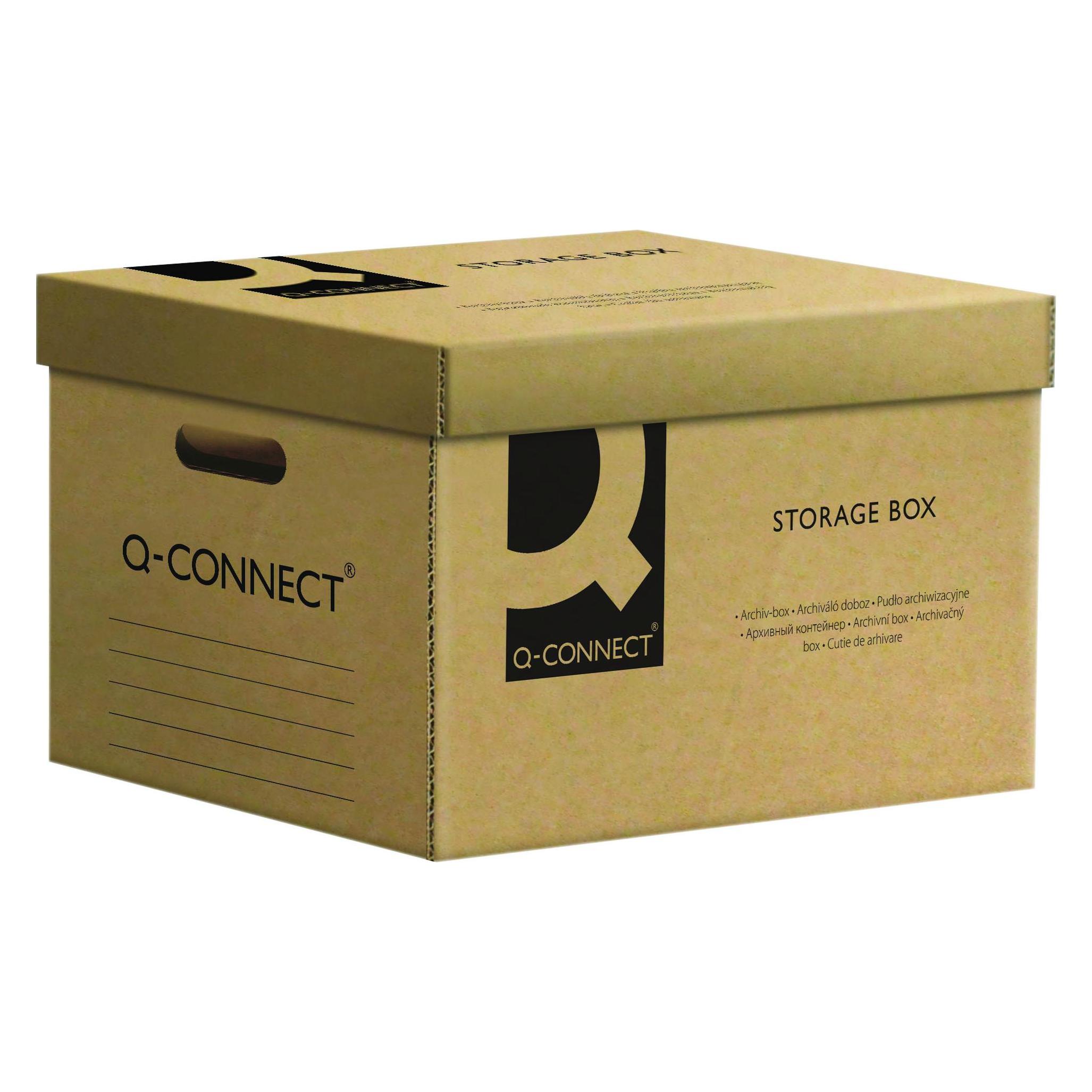 Q-Connect Archivbox, Karton, Sammelbox, grau (47273575)