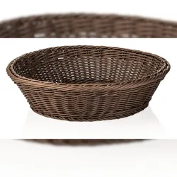 Buffetkorb Brotkorb aus Polypropylen Braun ØxH: 37x9 cm