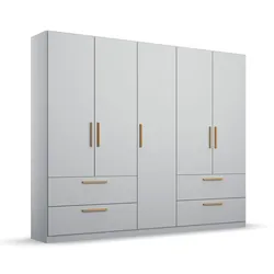 rauch Drehtürenschrank "Skandi" 5-türig - 226x54x210cm - braun -