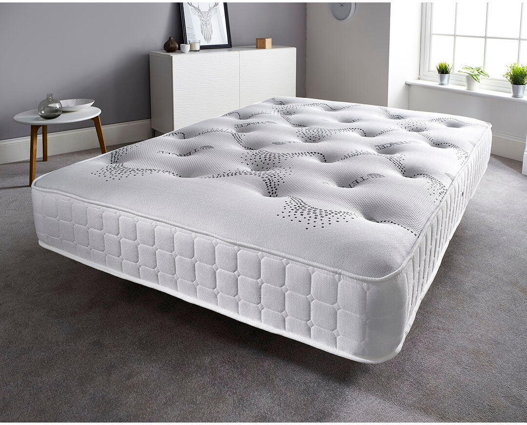 White Noise Natural Open Coil Spring System Mattress Small Double (4')