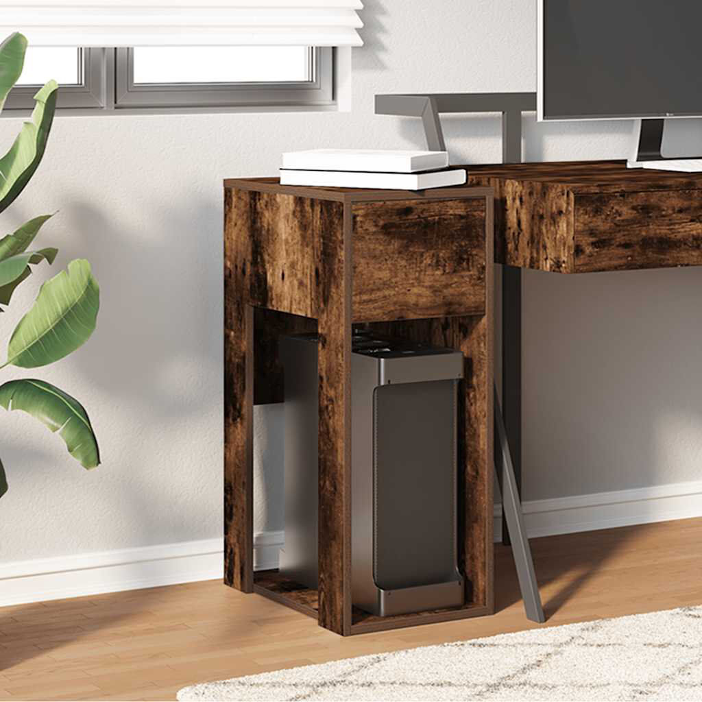 DEvidaxl 74 cm H Multimedia Storage Smoked oak 74cm H X 30cm W X 44cm D