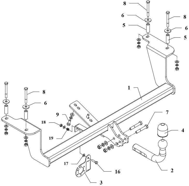 Attelage Suzuki Ignis (01/03-12/08) Col de cygne + faisceau universel 7 broches