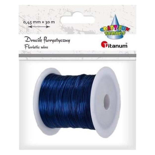 Titanum Blumendraht 0,45 mm x 30 m, Marineblau (30 m) (41915730)