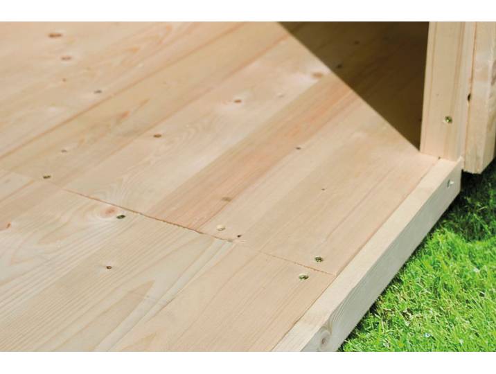 Gartenhaus-Fußboden KARIBU, beige (naturbelassen), B:490cm T:310cm, Holzwerkstoff, Gartenhaus-Fußböden, Gartenhaus-Fußboden