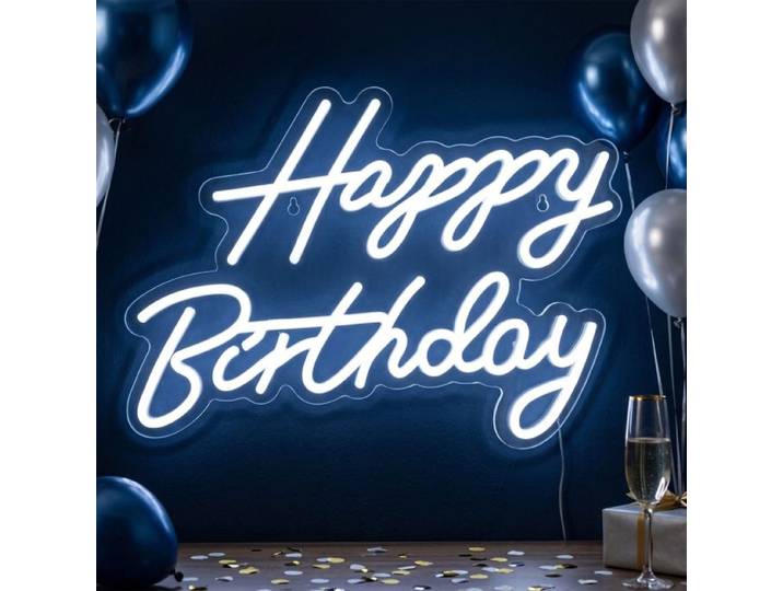 Relaxdays LED Schild Happy Birthday