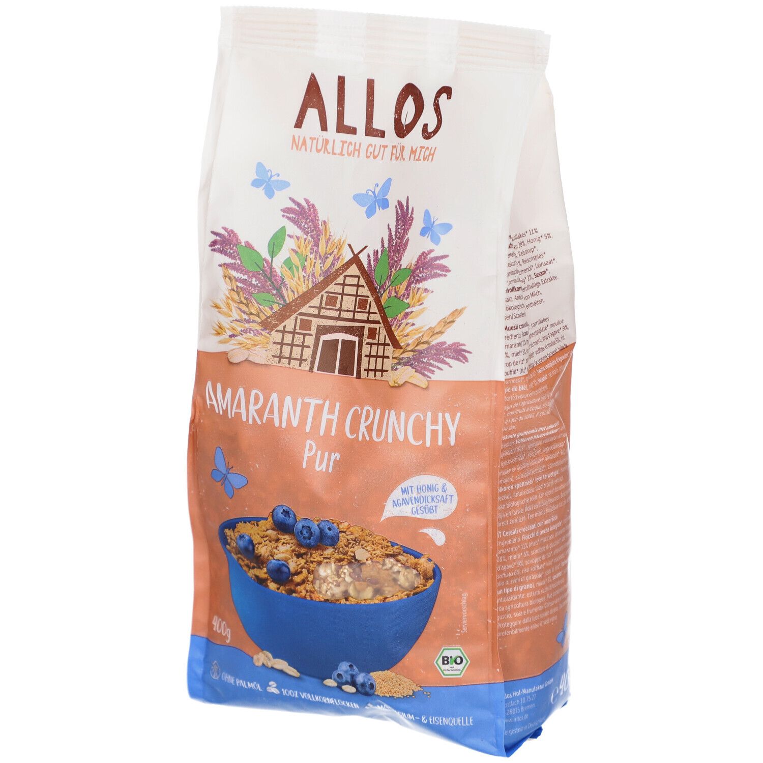 Allos Bio Amaranth Crunchy, Pur 400 g Müsli