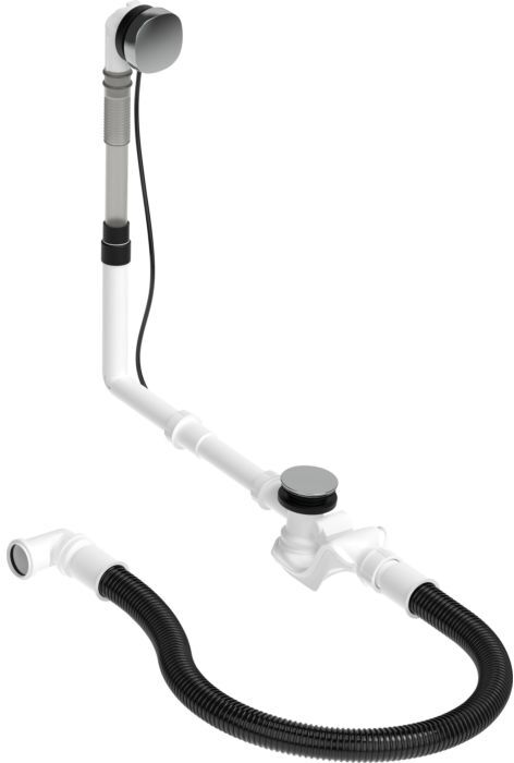 Duravit Quadroval Ab-/Überlaufgarnitur 792218000001000 d= 5,2cm, Bowdenzuglänge 70cm, chrom