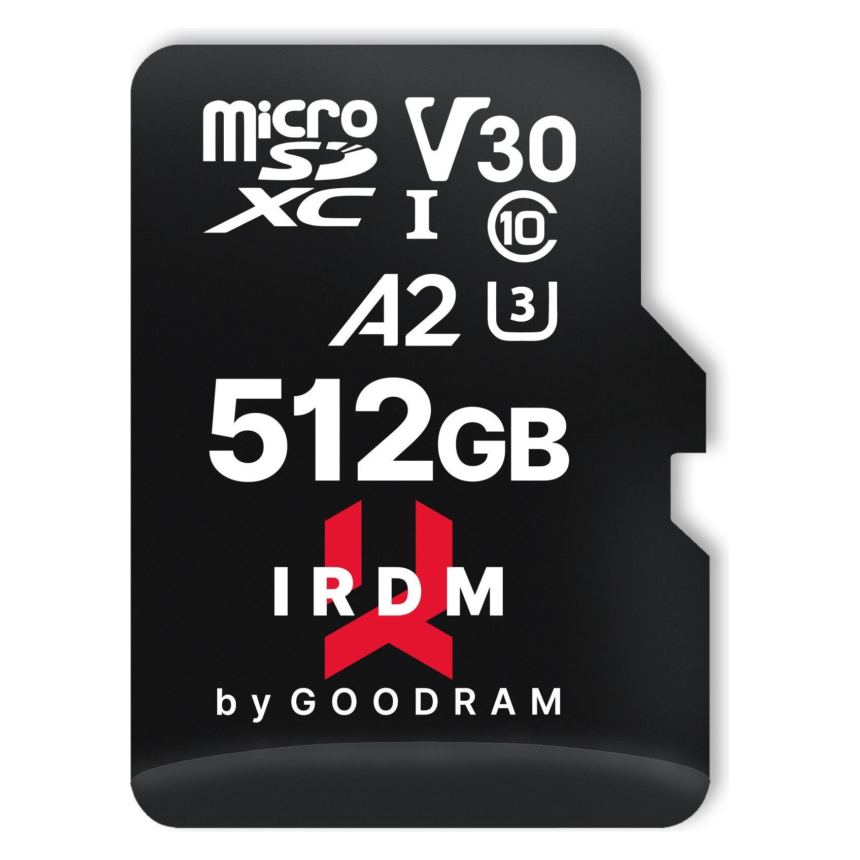 Goodram Irdm (512 GB, microSDXC, U3, UHS-I) (IR-M2AA-5120R12)